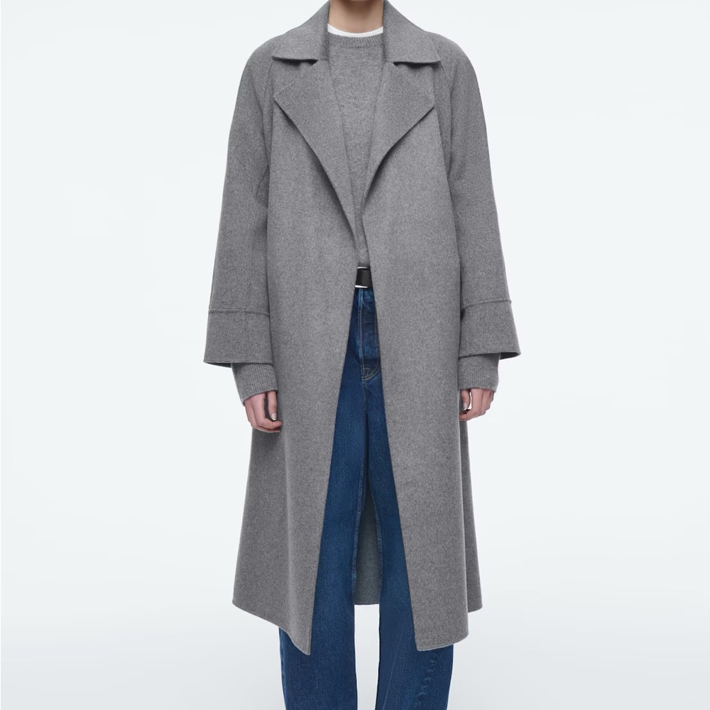 COS Charcoal Belted Wool Coat